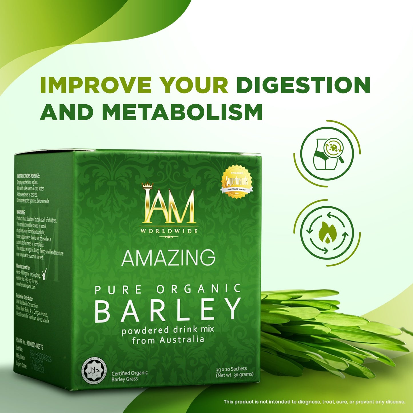 Amazing Pure Organic Barley Powdered Drink